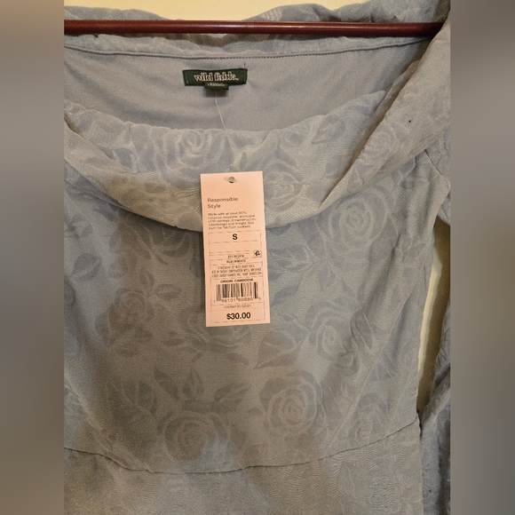 Wild Fable Blue Long Sleeve Cowl Neck Dress - Picture 3 of 4